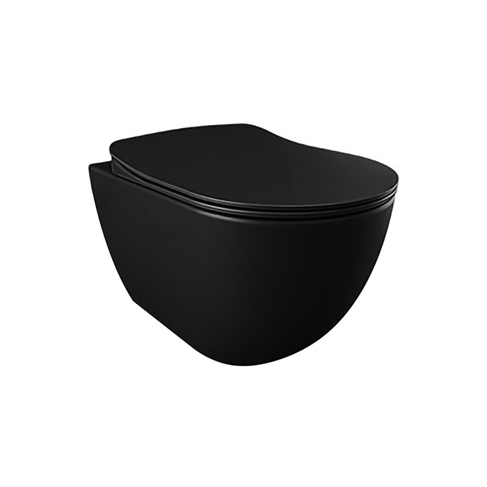 RIMOFF OPHANG WC MET RVS SPROEIER (BIDET), MAT ZWART
