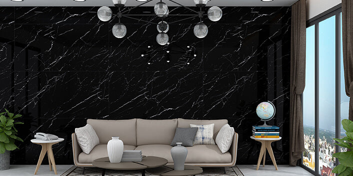 CORAL BLACK 60X120 GLANZEND