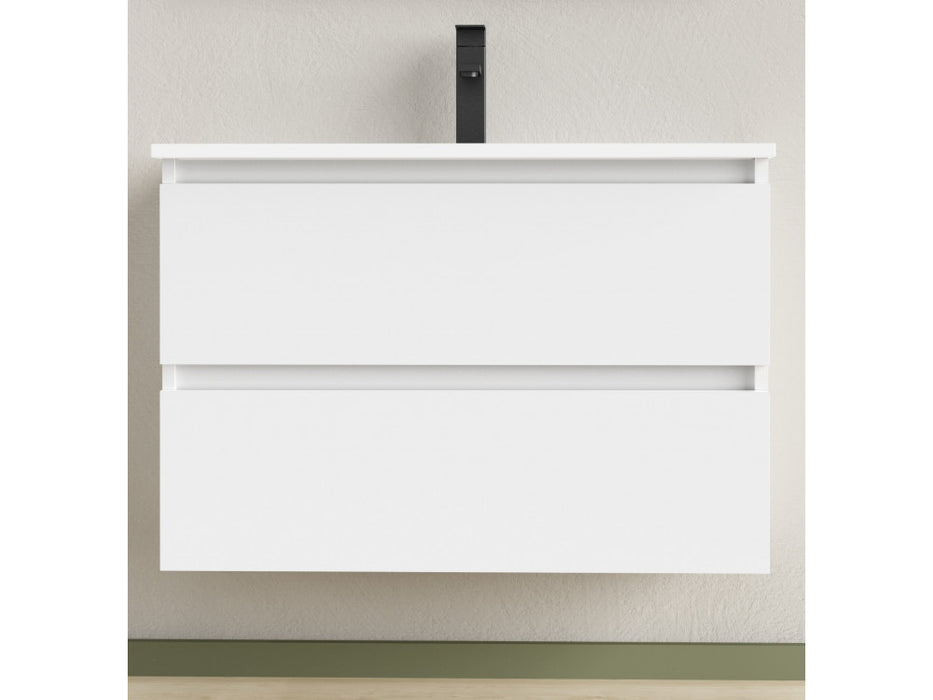 Rio onderkast 80cm WIT+ Rio wastafel