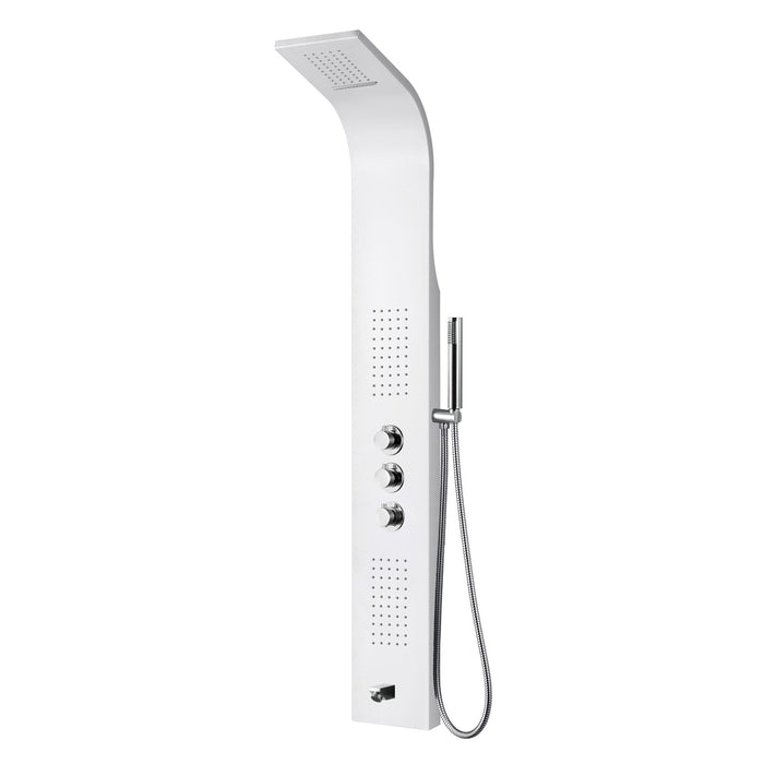 Thermostatische douchepaneel wit