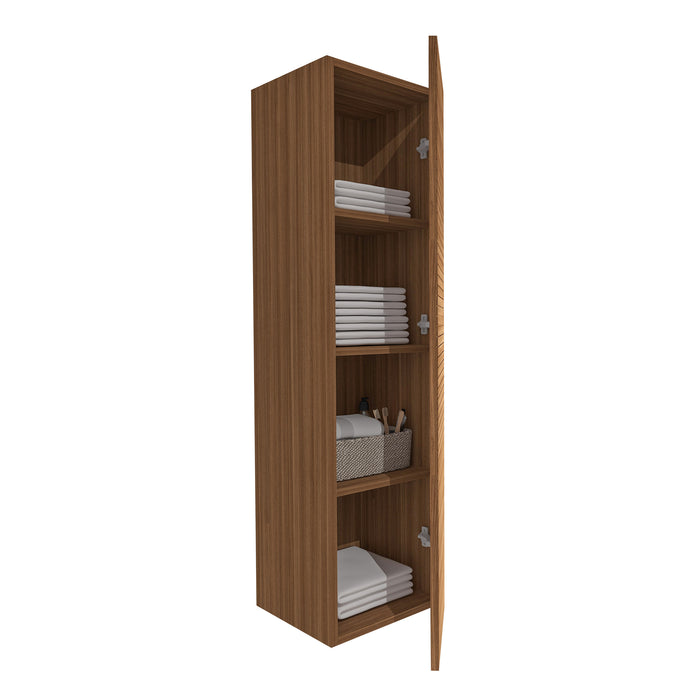 ELITE KOLOMKAST MET HORIZONTAAL RELIËF (135CM) - WALNOOT