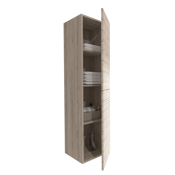 ELITE KOLOMKAST MET HORIZONTAAL RELIËF (160CM) - LICHT HOUT