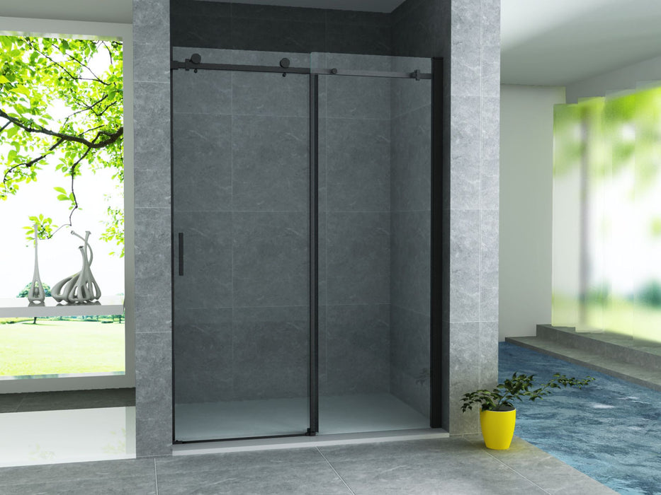 Douche schuifdeur zwart 120 of 140