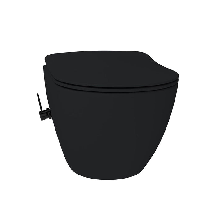 RIMOFF OPHANG WC MET BIDET WARM/KOUD WATER - MAT ZWART