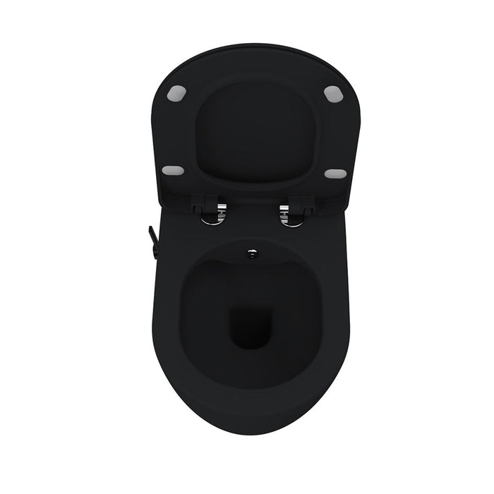 RIMOFF OPHANG WC MET BIDET WARM/KOUD WATER - MAT ZWART