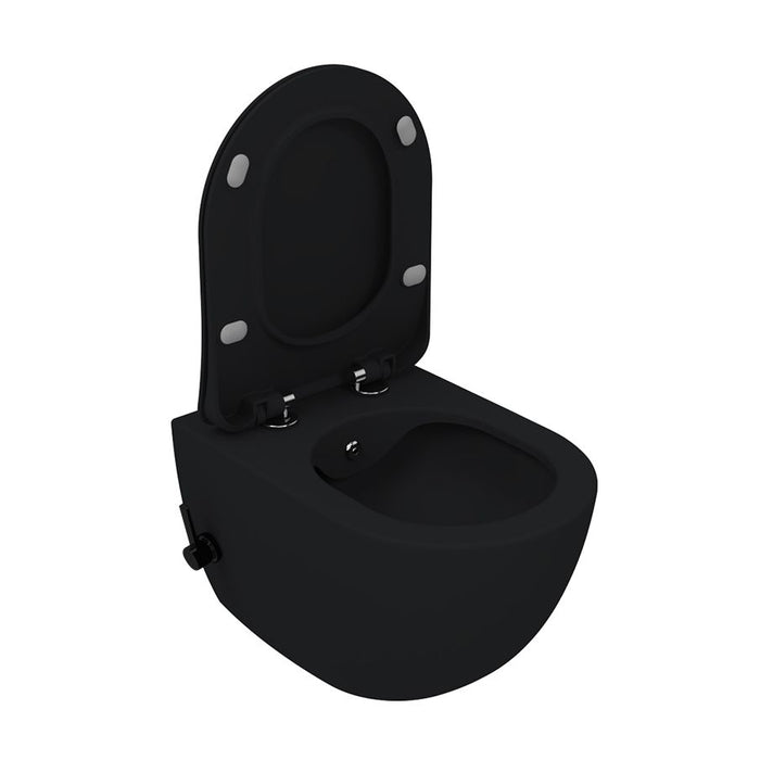 RIMOFF OPHANG WC MET BIDET WARM/KOUD WATER - MAT ZWART