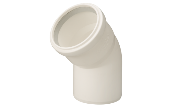 Ubbink Rolux PP rookgasafvoerbocht 45° MF 80 x 80 mm