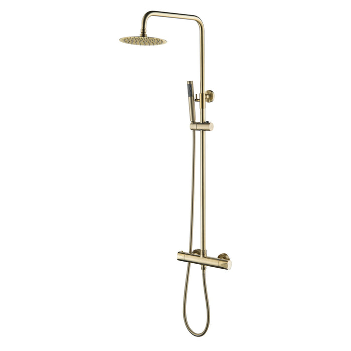 Thermostatische douchekolom - Optima Rondo - geborsteld goud