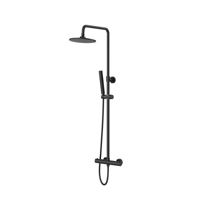 Optima zwart 'Rondo' thermostatische douchekolom zwart BELAQUA gekeurd