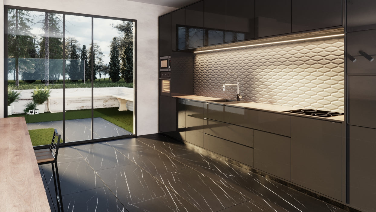 Seramiksan BLACK MARBLE  60X120 GLANZEND