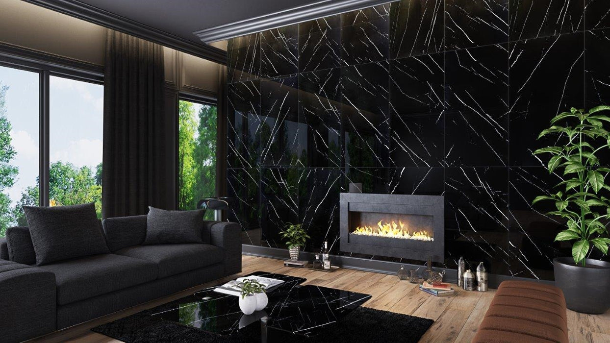 Seramiksan BLACK MARBLE  60X120 GLANZEND
