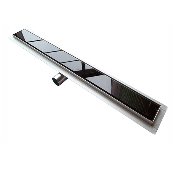 Douchegoot zwart glas