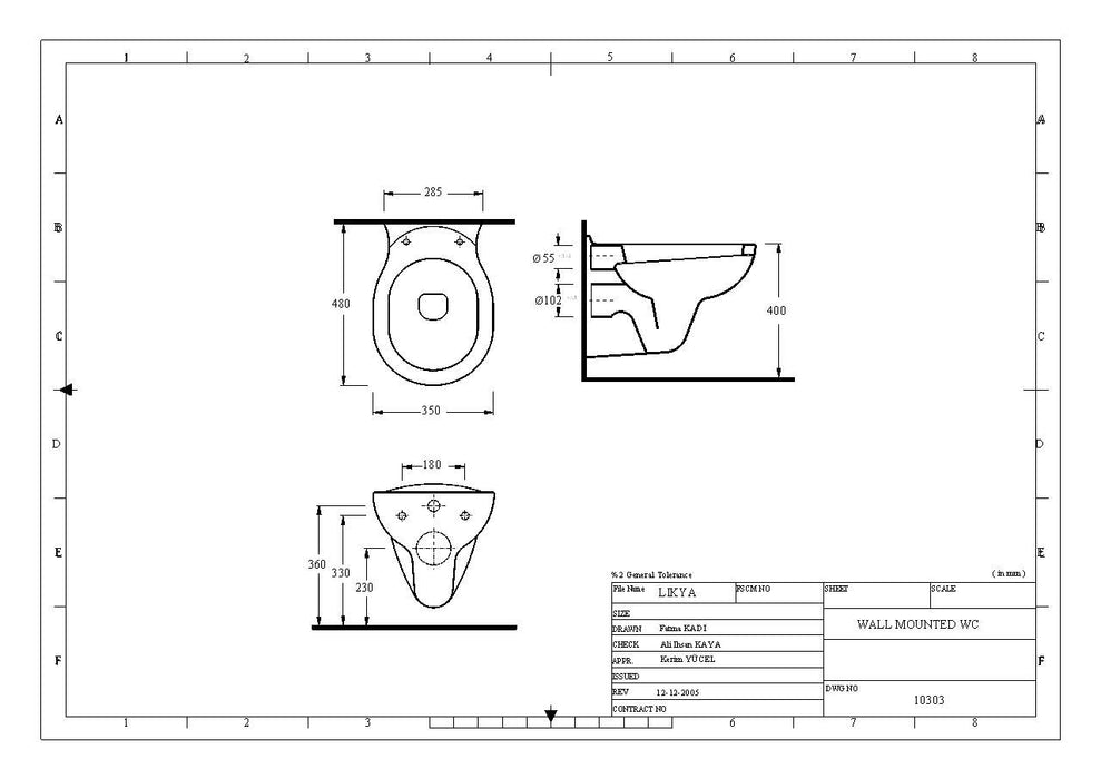EGE LYKIA hangende wc-pot (met/zonder bidet-functie)