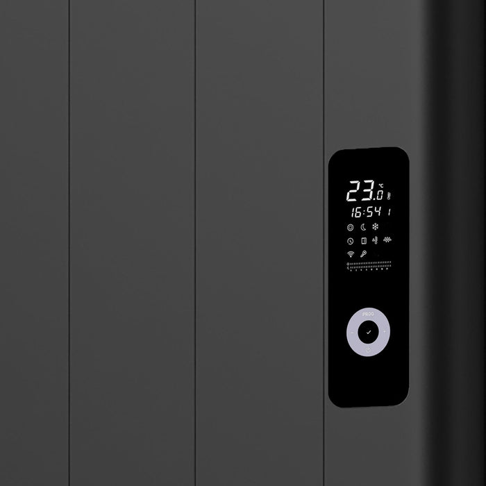 ELEKTRISCHE RADIATOR ZWART / MUUR MET STEKKER+ WIFI PROGRAM 2000W