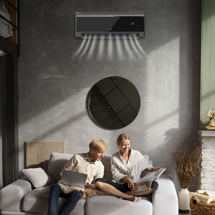 AUX Split Unit Airco 3,5 kW of 5.1 kW C-Serie Zwart – Incl. WiFi &amp; 4D Swing