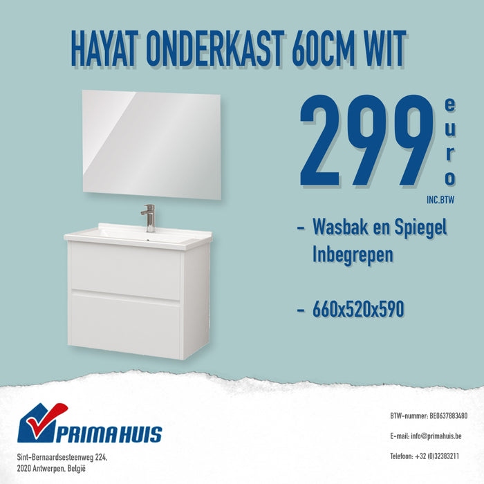 HAYAT ONDERKAST 60CM WIT