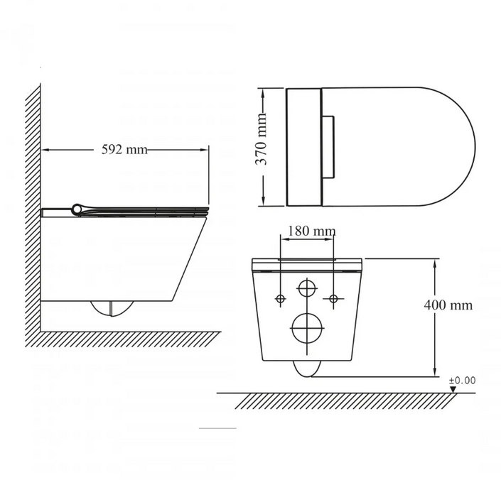 CESARI DOUCHE WC, JAPANSE WC RANDLOOS