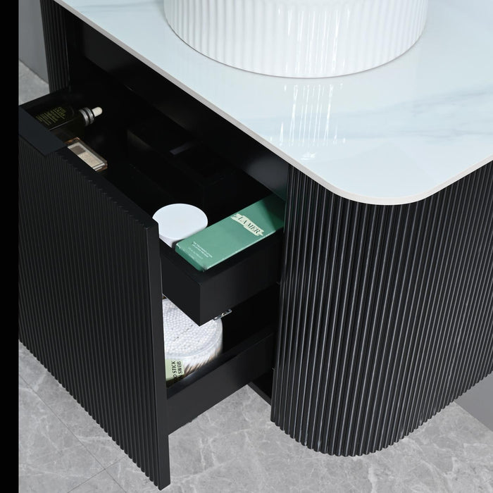 DECORAIN PARIS BLACK 80CM ONDERKAST + PLAAT