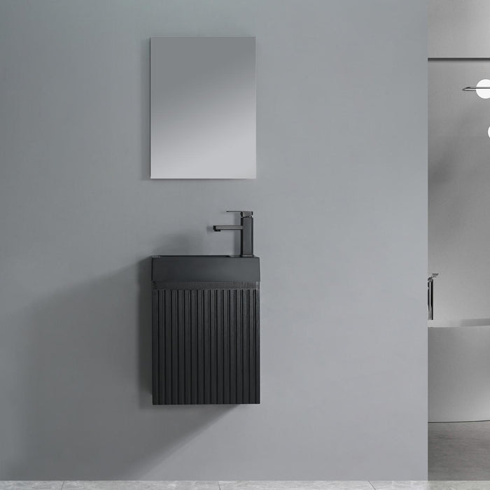 DECORAIN BLACK ALASKA WC MEUBEL SET MET SPIEGEL