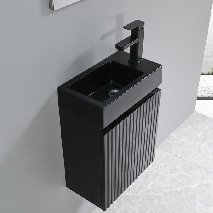 DECORAIN BLACK ALASKA WC MEUBEL SET MET SPIEGEL