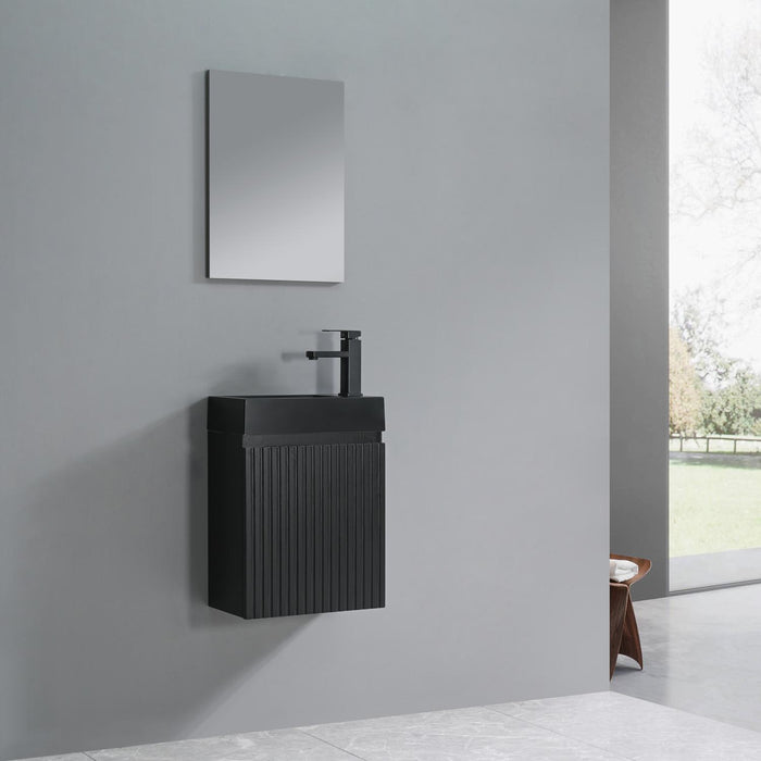 DECORAIN BLACK ALASKA WC MEUBEL SET MET SPIEGEL