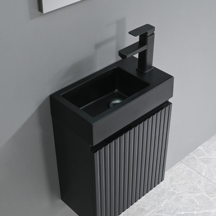 DECORAIN BLACK ALASKA WC MEUBEL SET MET SPIEGEL