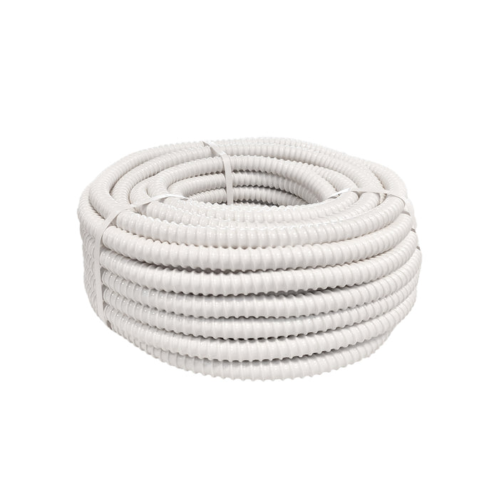 CONDENS WATERAFVOERSLANG - AIRCO - UNIVERSEEL - FLEXIBEL - DIAMETER 16MM - 25M - WIT