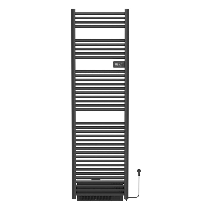 BELRAD ELEKTRISCHE HANDDOEKDROGER MET BLOWER - MET DIGITALE PROGRAMEERBARE THERMOSTAAT - SMART WIFI - 2000W - 1840X540X133 MM - MAT ZWART